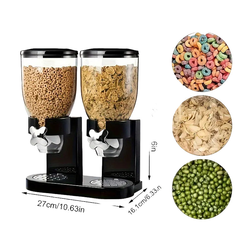 Dispensador de Cereais Duplo – Organização e Praticidade na Cozinha