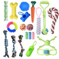 Conjunto de 20 Brinquedos para Cães – Cordas, Bolas e Mordedores