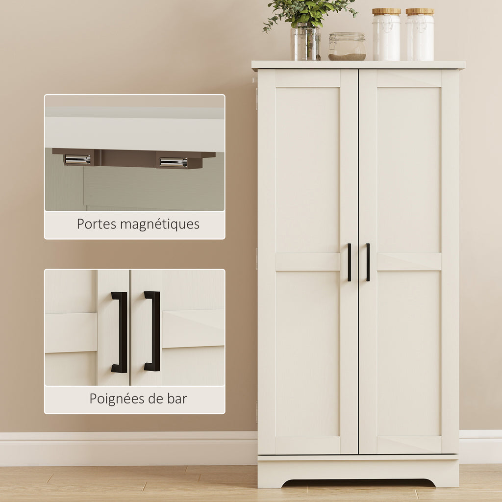 Armário de Cozinha 5 Níveis com Portas e Prateleiras Ajustáveis
