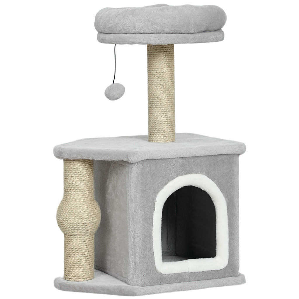 Torre Arranhador para Gatos com Cama e Casota 66 cm