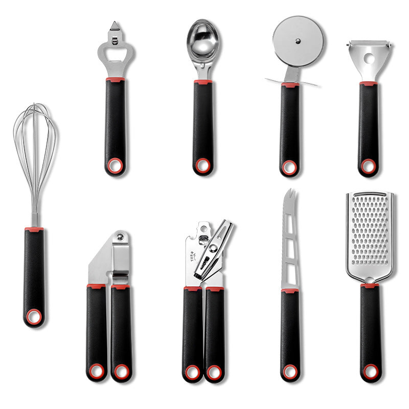 Conjunto de Utensílios de Cozinha em Aço Inoxidável