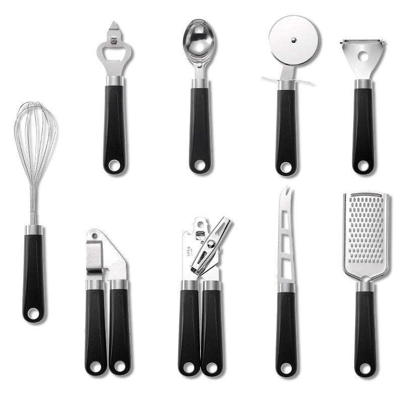 Conjunto de Utensílios de Cozinha em Aço Inoxidável