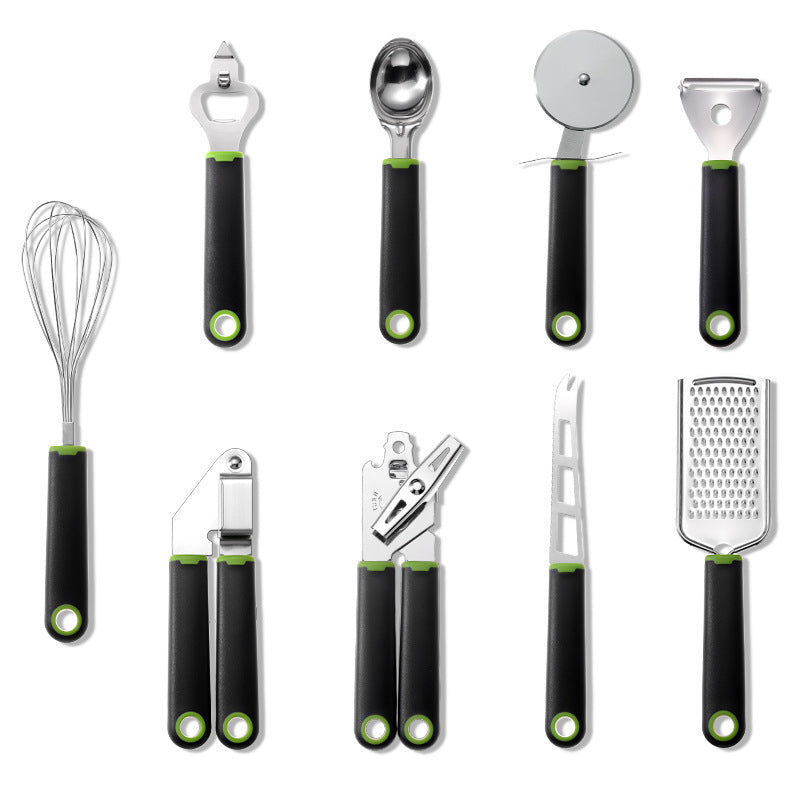 Conjunto de Utensílios de Cozinha em Aço Inoxidável