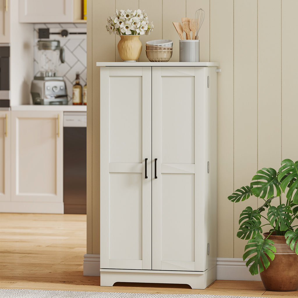 Armário de Cozinha 5 Níveis com Portas e Prateleiras Ajustáveis