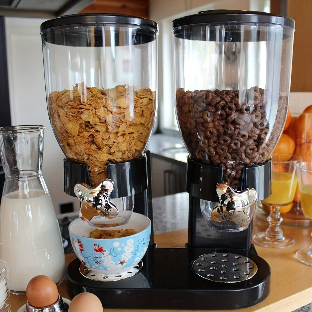 Dispensador de Cereais Duplo – Organização e Praticidade na Cozinha